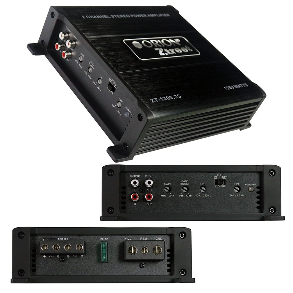 Orion Ztreet 1200W 2 Channel Amplifier for Car Audio with