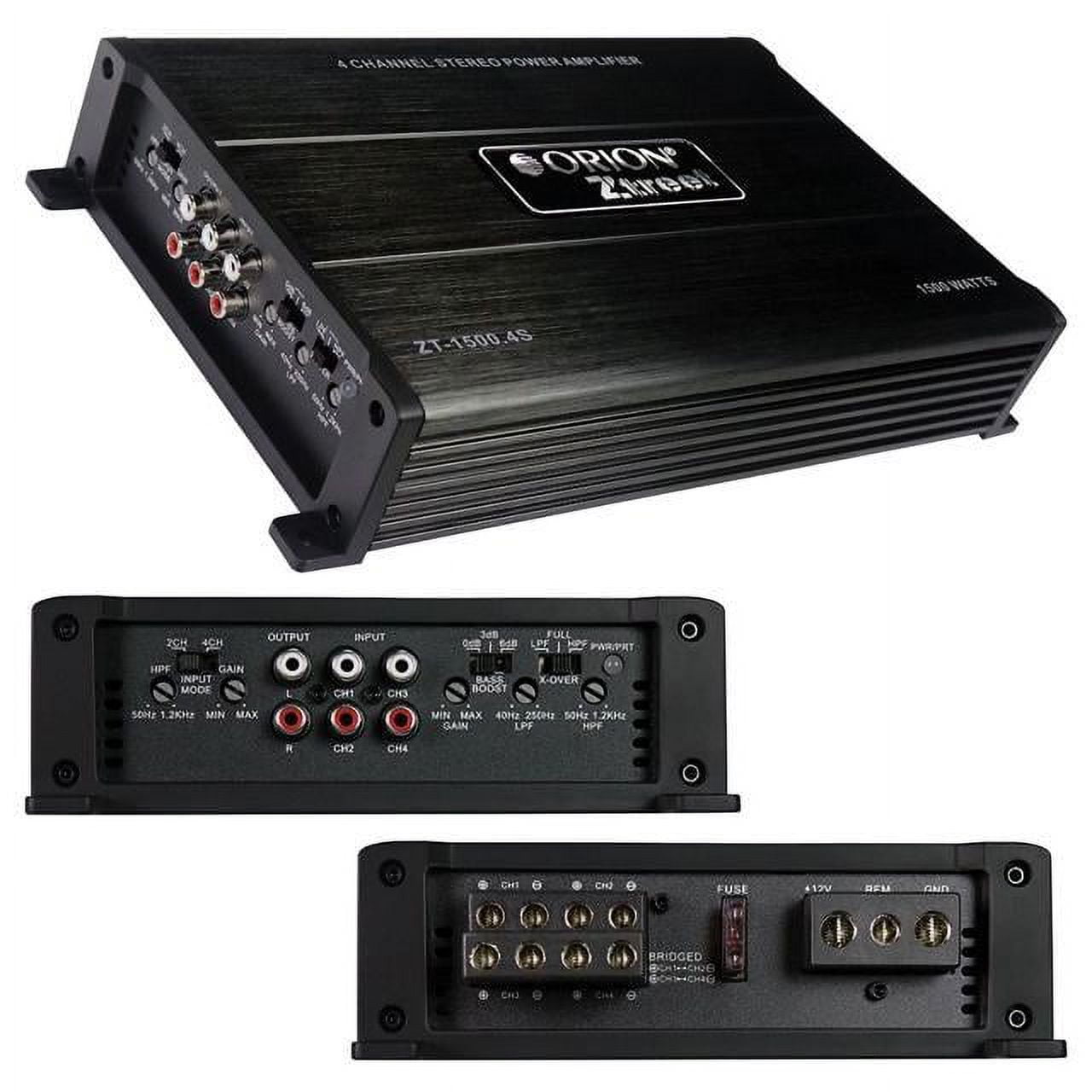 Orion Ztreet 4 Channel Audio Amplifier, 1500 Watt Max Orion Ztreet 4 Channel Audio Amplifier, 1500 Watt Max