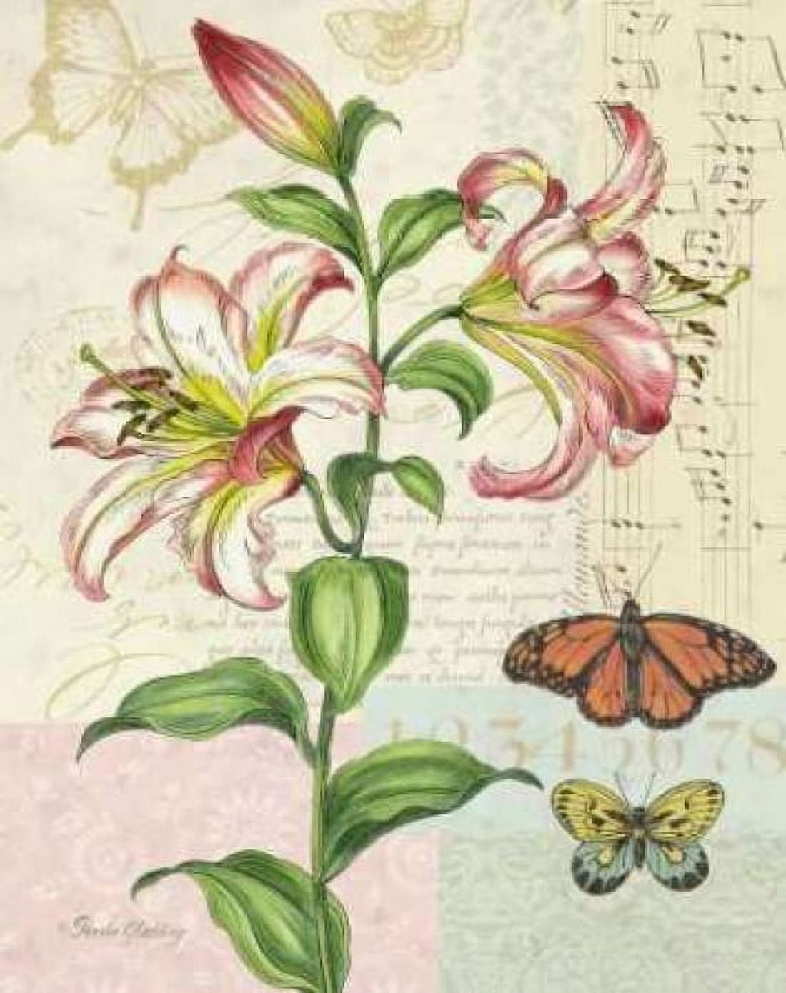 Oripet Lily Collage Canvas Art - Pamela Gladding (24 x 30)
