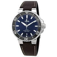 Oris Aquis Date Blue Dial Leather Strap Men's Watch (01 733 7732 4135-07 5 21 10FC)