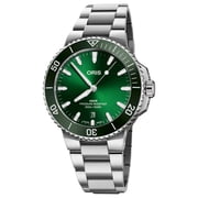 Oris Aquis Date Automatic Stainless Steel Green Dial Divers Mens Watch 733 7787 4157-07 8 22 04PEB