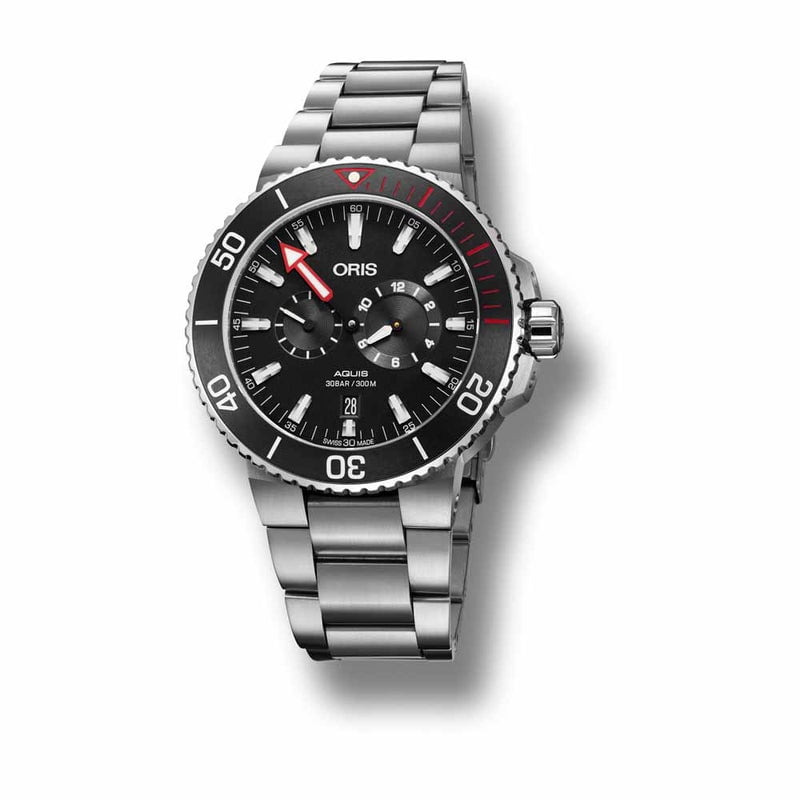 Oris Aquis Regulateur Der Meistertaucher Black Dial Titanium Men's Watch 01 749 7734 7154-Set