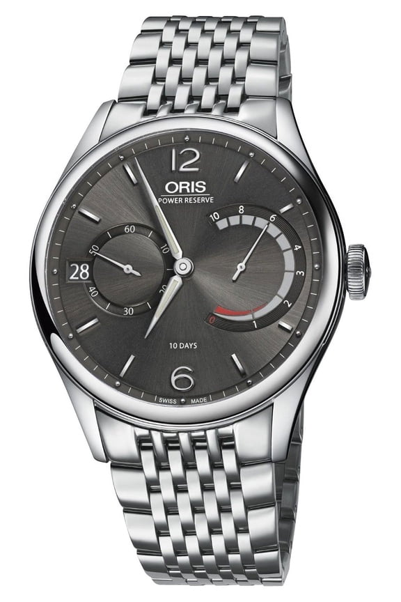 Artelier Calibre 111 Manual Wind Stainless Steel Gray Dial Date Power Reserve Mens Watch 111 7700 4063-Set 8 23 79