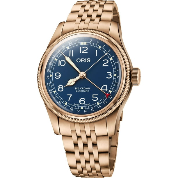 Oris Watches Big Crown Bronze Pointer Date 40mm Watch Blue Dial