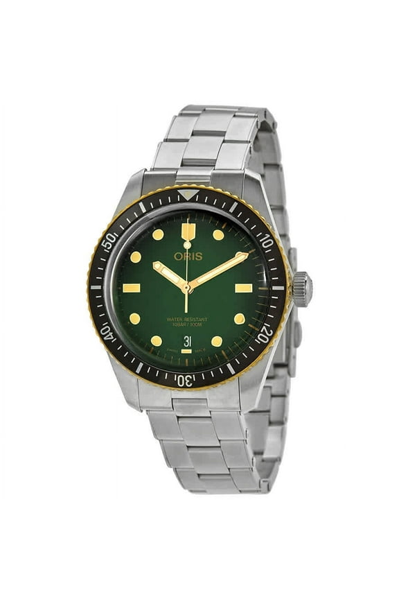 Divers Sixty-Five Automatic Green Dial Men's Watch 01 733 7707 4357-07 8 20 18