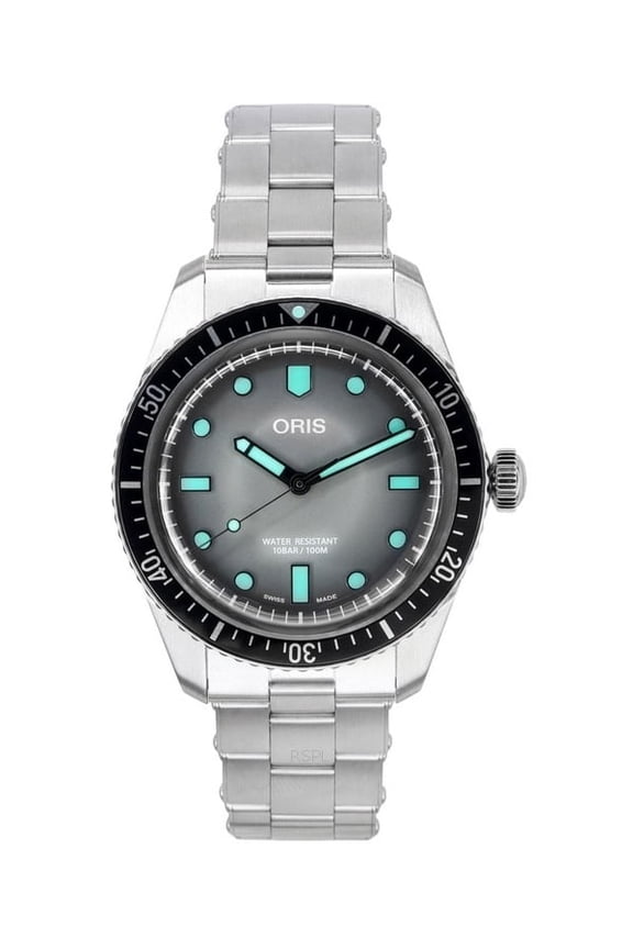 Divers Sixty-Five Automatic Stainless Steel Men's Wristwatch, Gray, 01 733 7707 4053-07 8 20 18