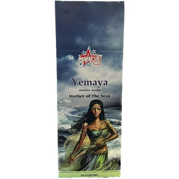 Orisha Spiritual Incense Sticks -Yemaya -(120 Sticks) -Miracle 365 -(Seashore) -Orishas,Esoteric,New Age,Wicca,Pagan, Amber, GOW3554