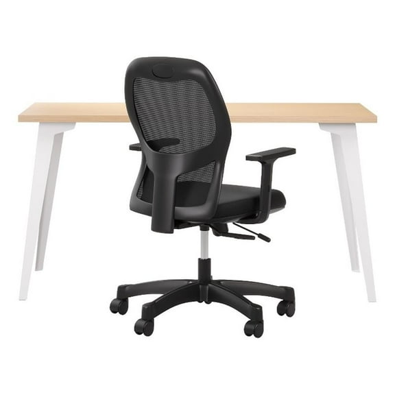 Orison Office Set Starter Pack - Alpine White / Mesh / Platinum Oak