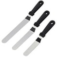 thumbnail image 1 of Orixr 3PCS Cake Decorating Spatula Set Stainless Steel Blade 6", 8", 10" Offset Angled Baking Tool For Icing Frosting Cake Dessert Kitchen Utensils, 1 of 6