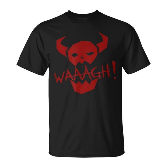 Ork Waaagh T-Shirt Warhammer Ork Fan Graphic Tee Unisex Casual Shirt for Gamers and Fantasy Fans