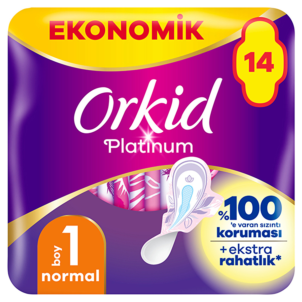 Orkid Platinum Normal (Size 1) 14 Pieces Hygienic Pads