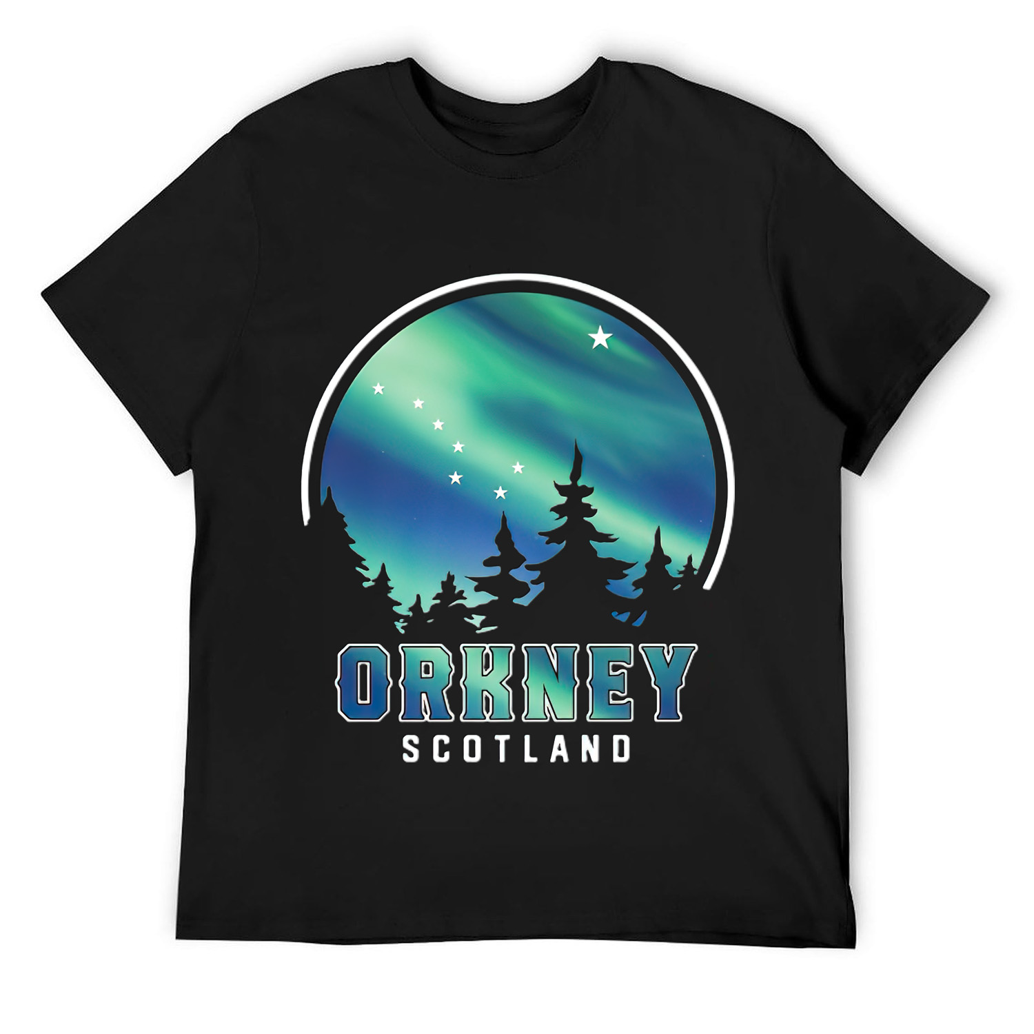 Orkney Islands Scotland UK Northern Lights Souvenir TShirt