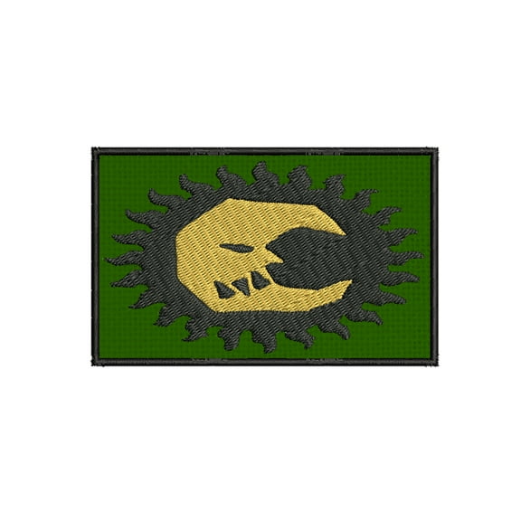Orkz Warhammer 40k Embroidered Patch Iron-On Applique, Cosplay Vest Clothing Badge Back Packs Uniform, Geeks & Gamers, Table Top, Anime, Cartoon, Grim Dark DIY