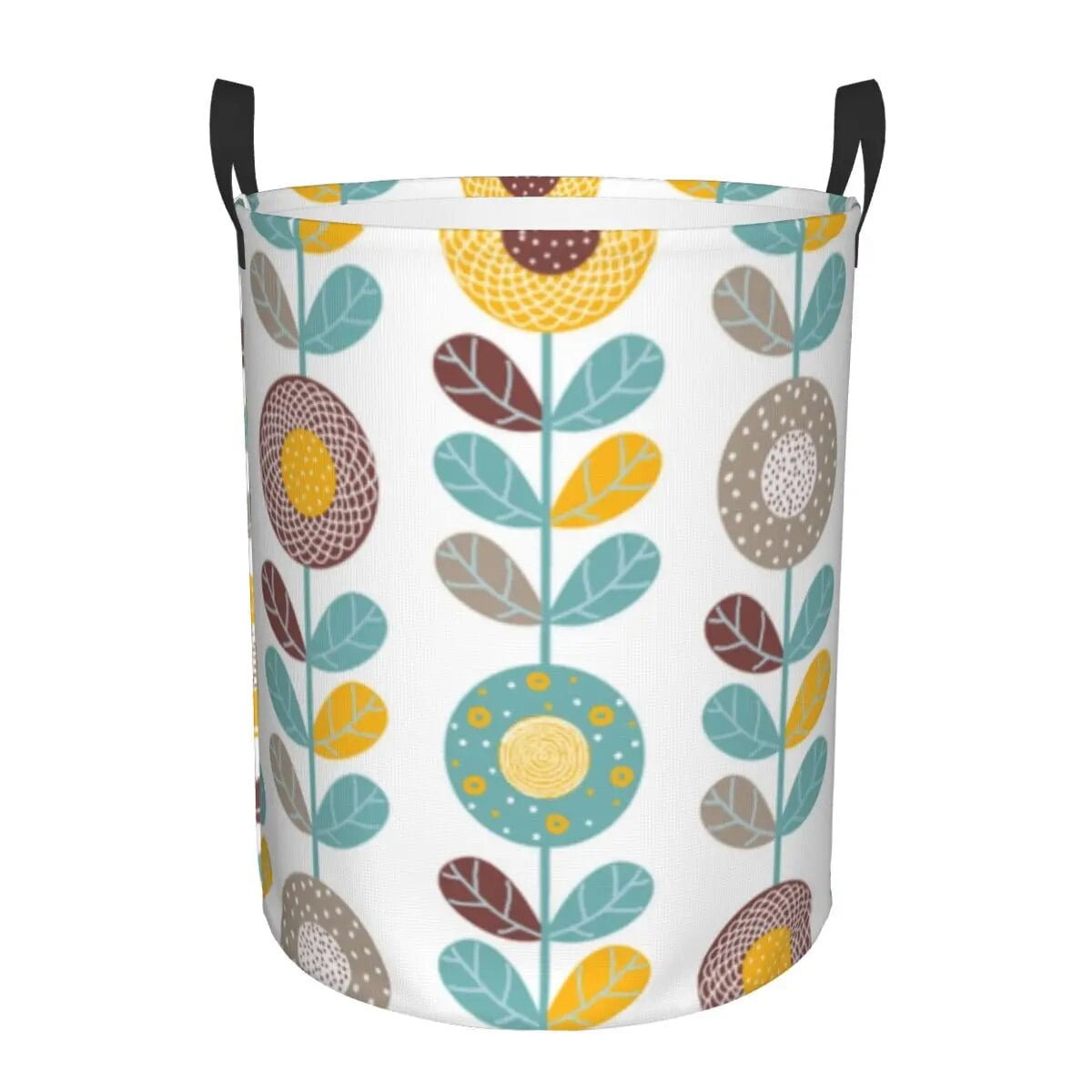 Orla Kiely Abstract Multi Stem Laundry Hamper Large Storage Basket Mid