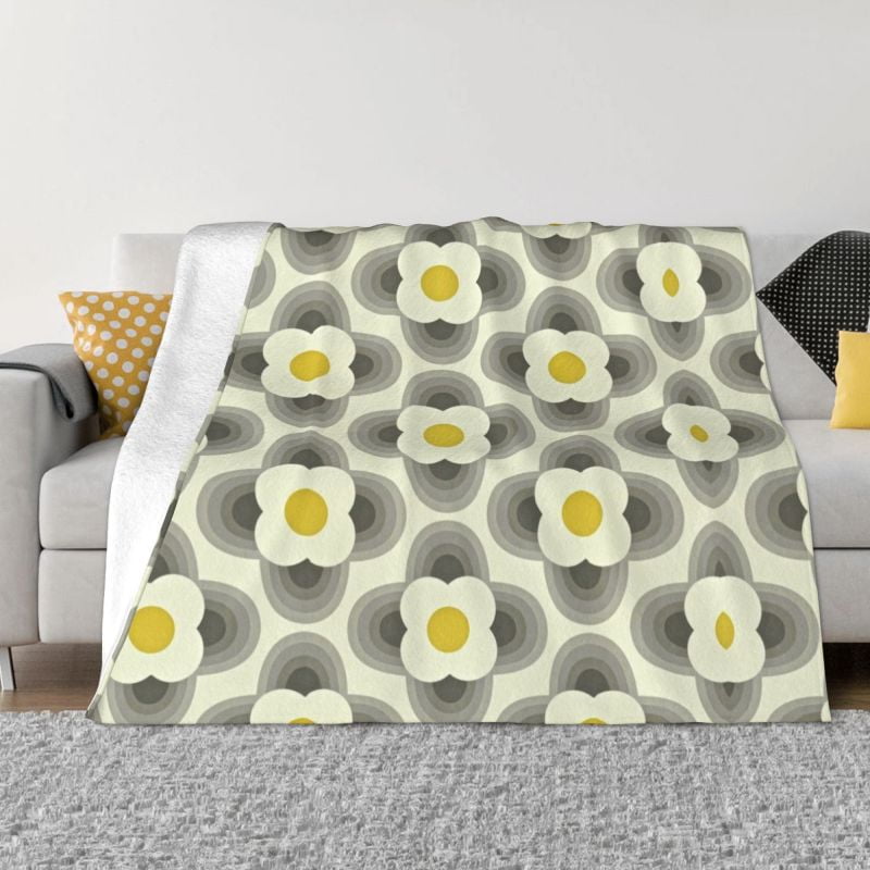 Orla Kiely Mid Century Modern Scandinavian Floral Orla Art Blankets
