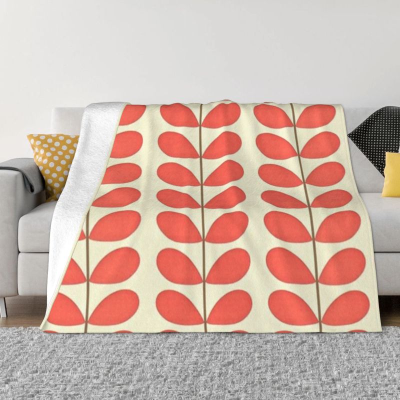 Orla Kiely Mid Century Modern Scandinavian Floral Orla Art Blankets