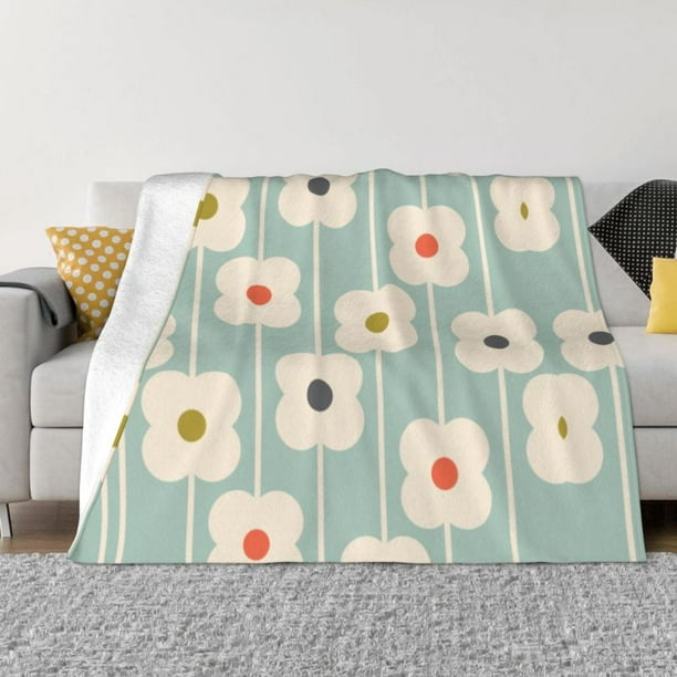 Orla Kiely Mid Century Modern Scandinavian Floral Orla Art Blankets