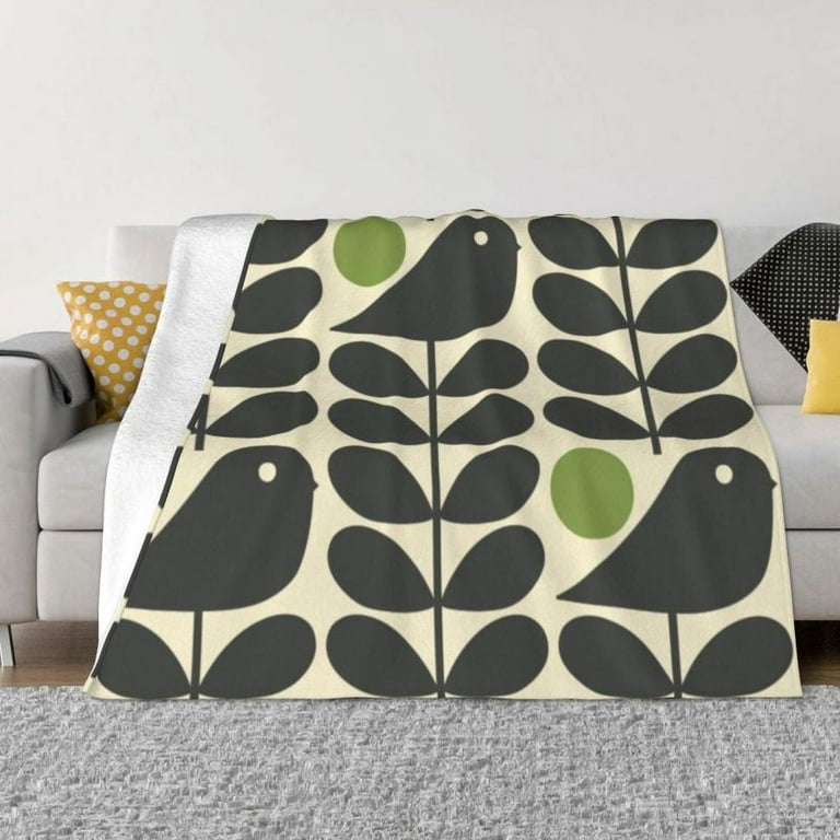 Orla Kiely Multi Stem Blankets Warm Flannel Flowers Floral Abstract Throw Blanket for Home Bedroom Sofa lz