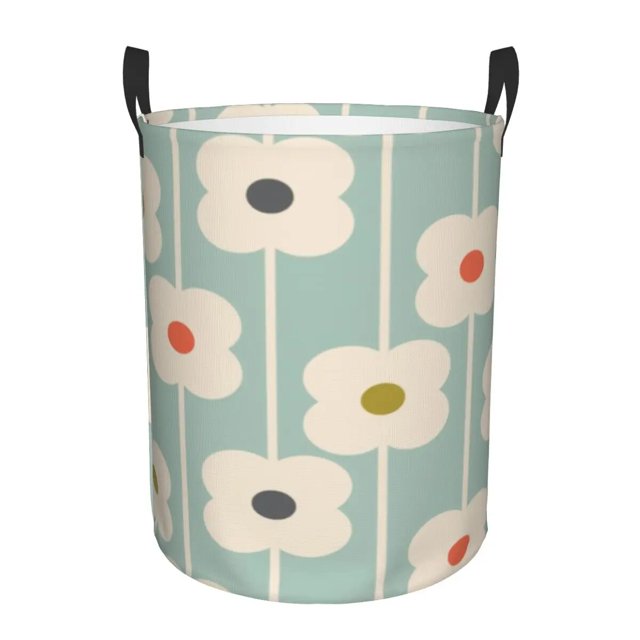 Orla Kiely Multi Stem Laundry Basket Collapsible Mid Century Scandinavian Flower Clothing Hamper