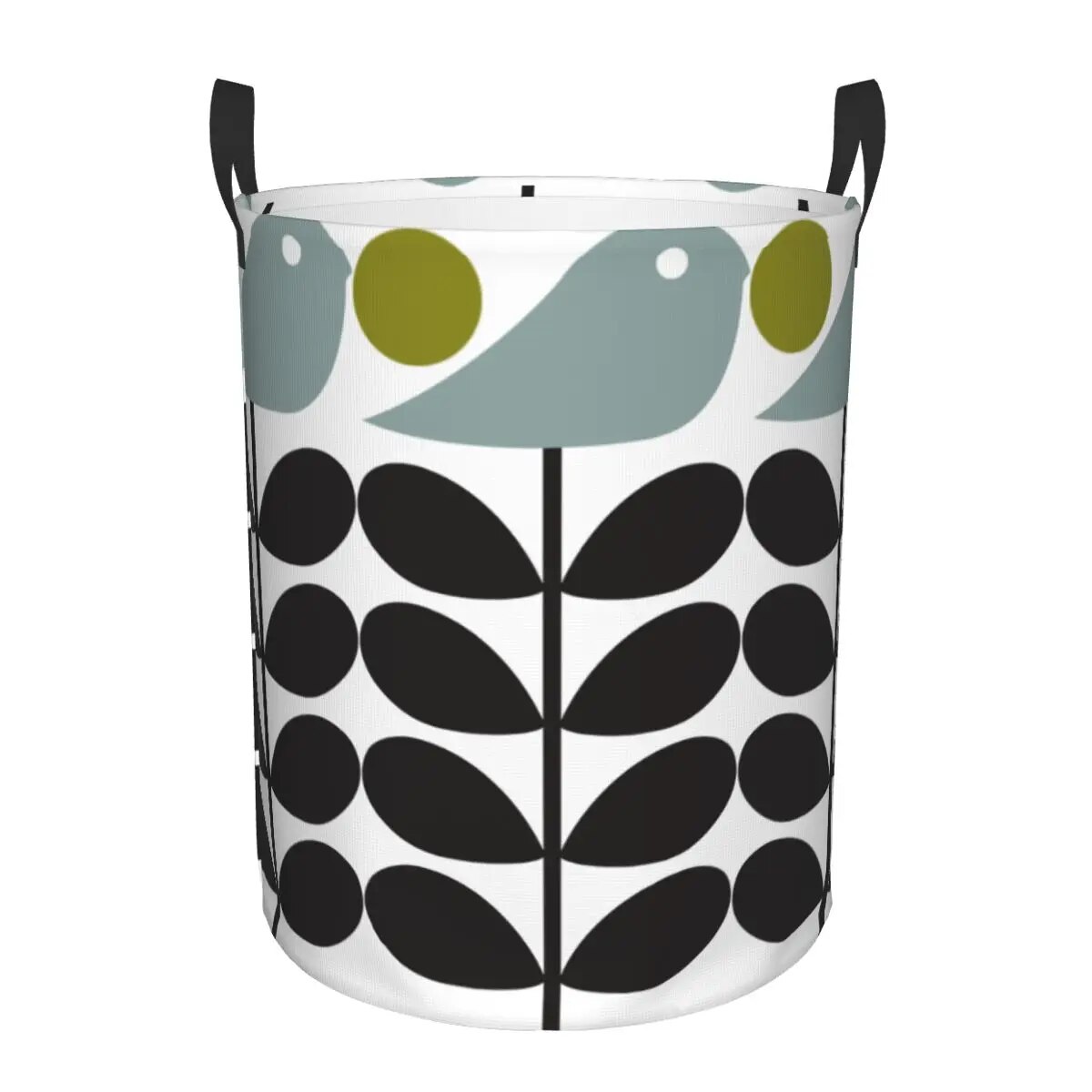 Orla Kiely Multi Stem Laundry Basket Collapsible Mid Century Scandinavian Flower Clothing Hamper