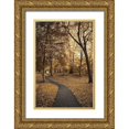 thumbnail image 1 of Orlando 23x32 Gold Ornate Wood Framed with Double Matting Museum Art Print Titled - Wooded Path, 1 of 4