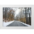 thumbnail image 1 of Orlando 32x23 White Modern Wood Framed Museum Art Print Titled - Cold Long Road, 1 of 4