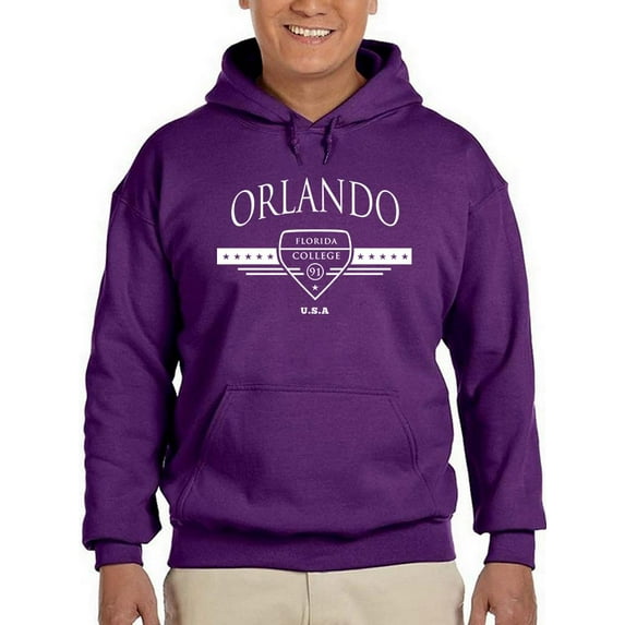 Orlando 91 Sports Style Hoodie Men -Image by Shutterstock, Male Large