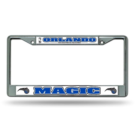 Orlando Basketball Magic - 12" x 6" Standard Size - Chrome Metal License Plate Frame