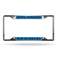 thumbnail image 1 of Orlando Basketball Magic All Corner EZ View Chrome Metal Laser Cut License Plate Frame, 1 of 5