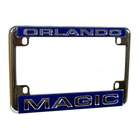 Orlando Basketball Magic Chrome Motorcycle License Plate Frame - also Recreational Vehicles, RVs, Bikes & Scooters