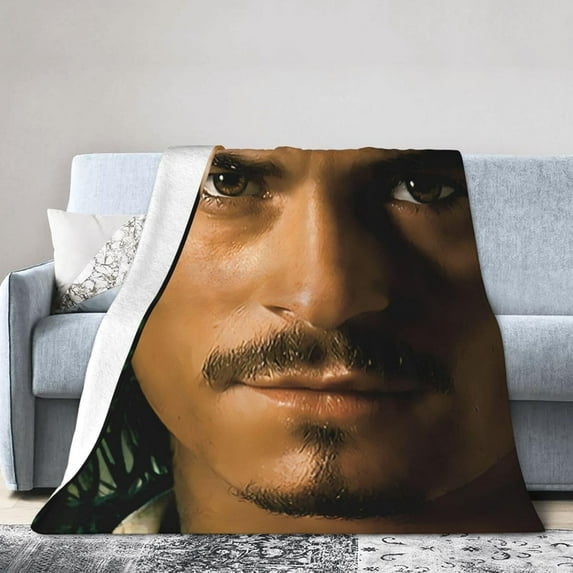 Orlando Bloom Fashion Personality Blanket Winter Super Soft Quilt Bed Durable Warm Lightweight Blanket 50"x40"
