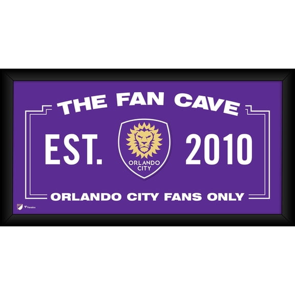 Orlando City SC Framed 10" x 20" Fan Cave Collage