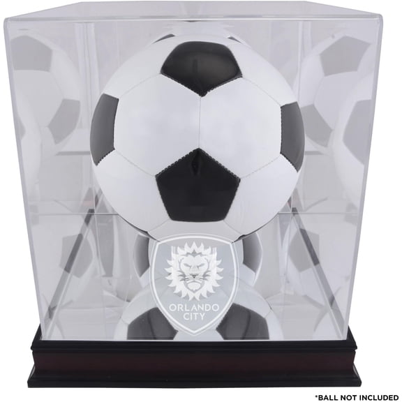Orlando City SC Mahogany Team Logo Soccer Ball Display Case