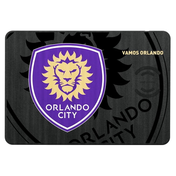 Orlando City SC Mono Tilt Logo Wireless Charger & Mouse Pad