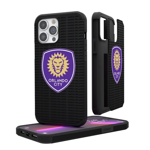 Orlando City SC iPhone Text Backdrop Rugged Case