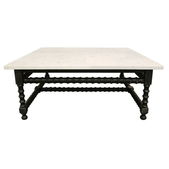 Moti Cranberry Coffee Table with Marble Top