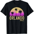 thumbnail image 1 of Orlando Florida Retro Vintage Sunset T-Shirt Black 2X-Large, 1 of 4
