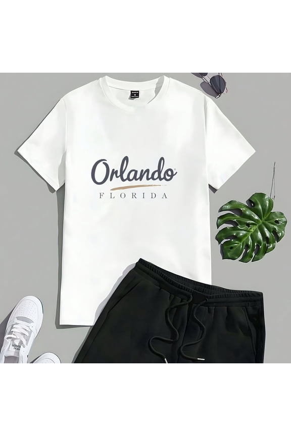 Orlando Florida T-Shirt, Clic Sct Design, 220g Cotton , Vation uvenir, City Pride Rel, Comfor