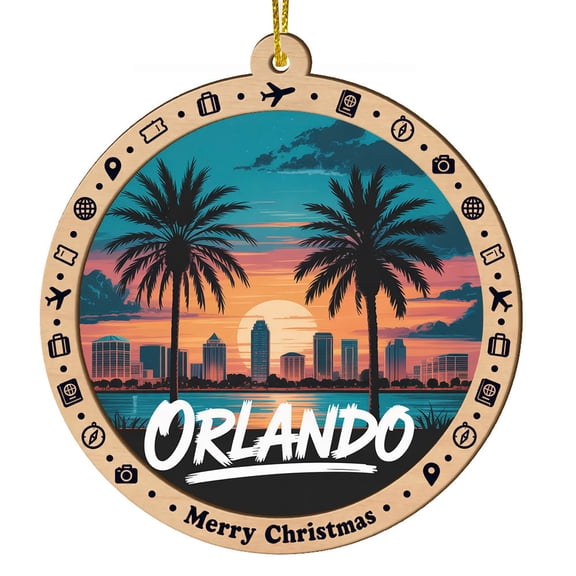 Orlando Florida Travel Sun Catchers, Travel Souvenir Window Decor