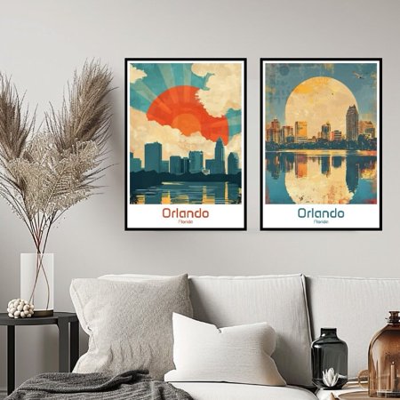 Orlando Florida Travel United States Room Poster, Set 2, Poster Only
