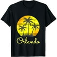 thumbnail image 1 of Orlando Florida Vacation Family Beach Trip Palm Tree Gift T-Shirt, 1 of 3