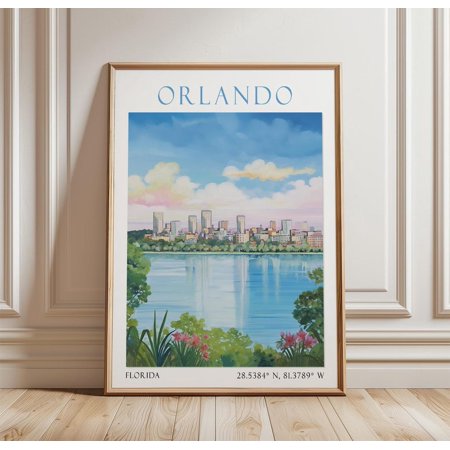 Orlando Florida Vintage Travel Poster For City Home Decor