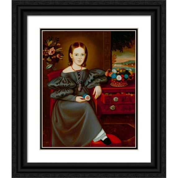 Orlando Hand Bears 15x18 Black Ornate Wood Framed Double Matted Museum Art Print Titled - Miss Tweedy of Brooklyn (ca. 1845)