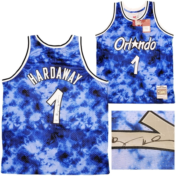 Orlando Magic Anfernee Penny Hardaway Autographed Blue Auth Mitchell & Ness Galaxy 1994-95 Hardwood Classic Swingman Jersey Size L PSA/DNA 208259