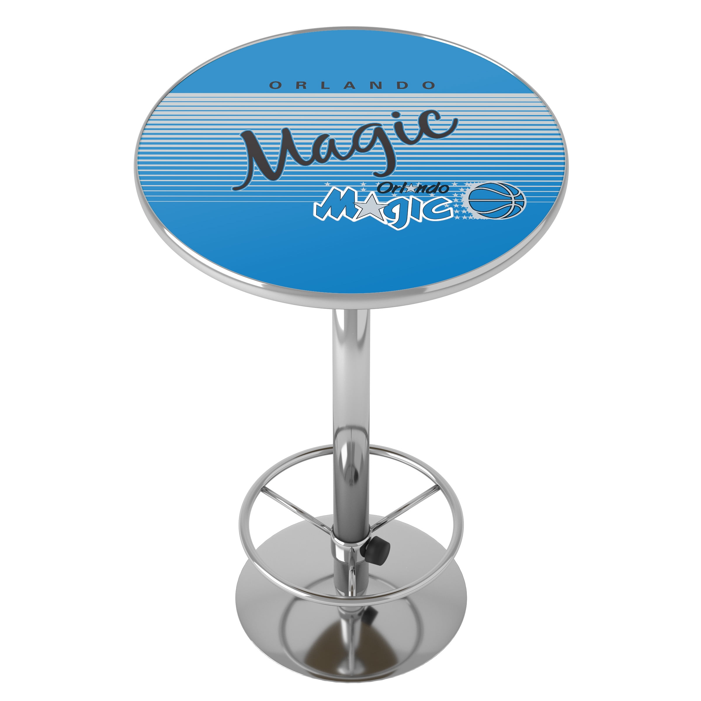 Orlando Magic Hardwood Classics Bar Table with Adjustable Footrest and Acrylic Top