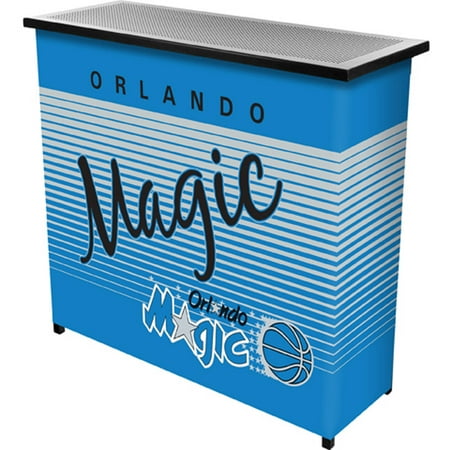 Orlando Magic NBA Hardwood Classics Portable Bar, Pop-Up Drink Station Patio, Garage or Man Cave Accessories - Blue, Silver