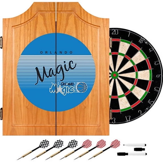 Orlando Magic Hardwood Classics NBA Wood Dart Cabinet