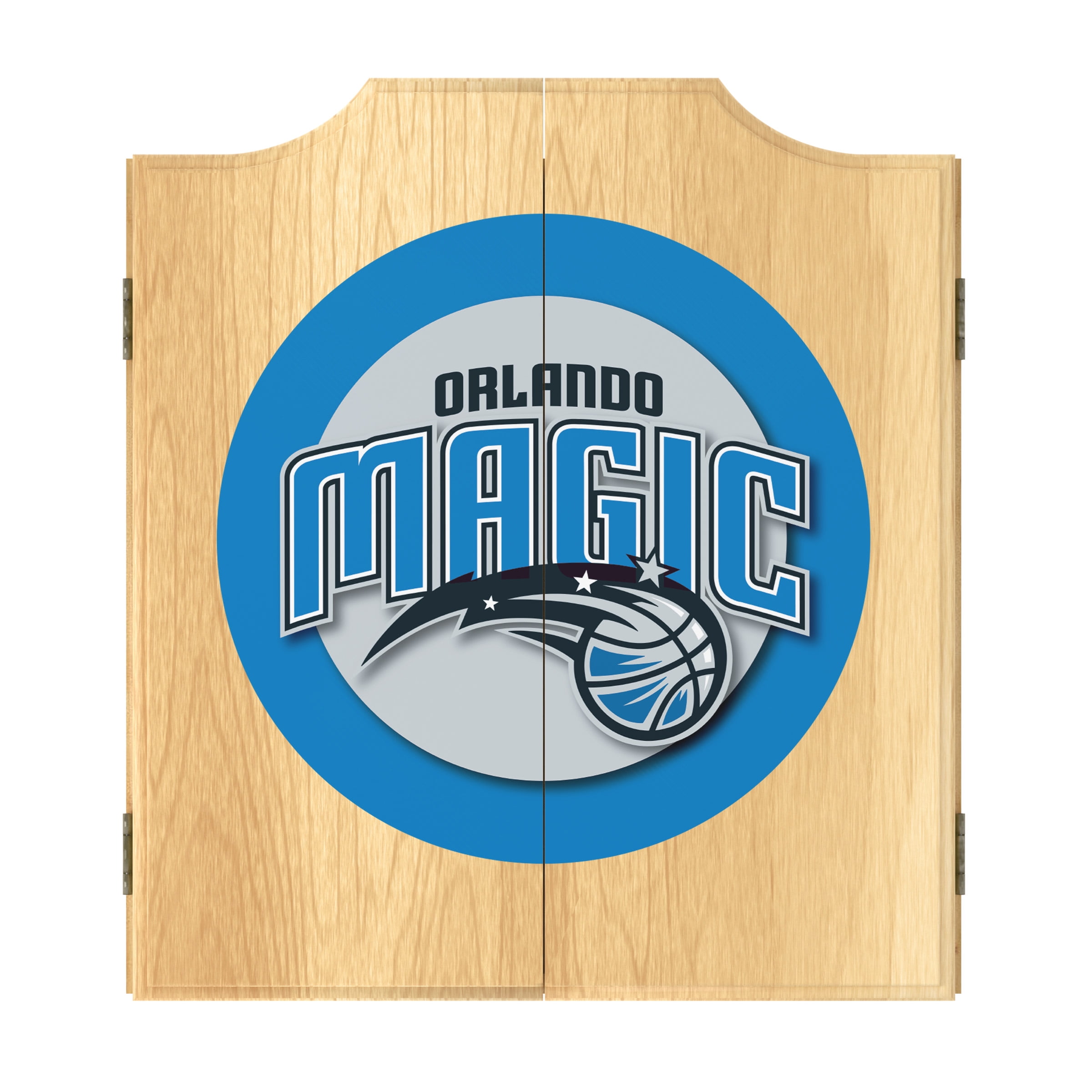Orlando Magic Logo Dart Board Set with 6 Steel Tip Darts
