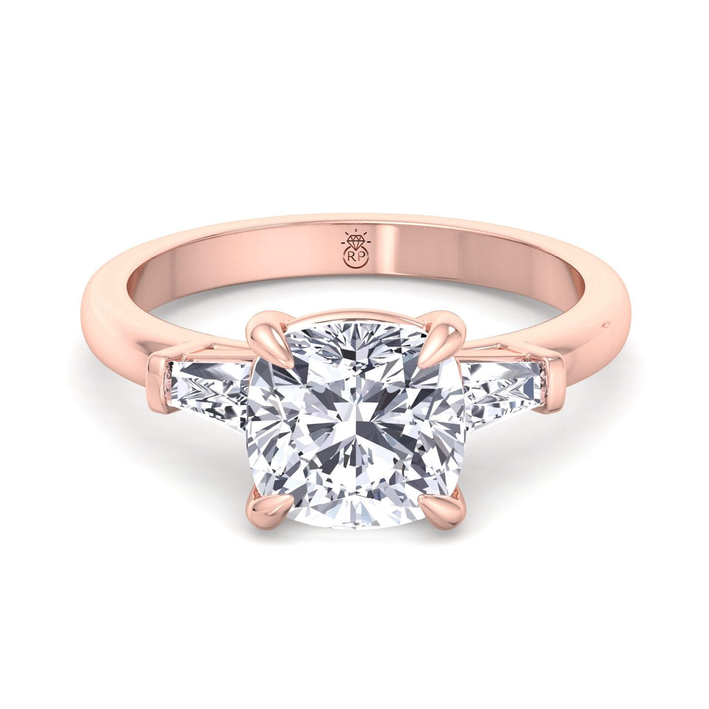 Orlando Moissanite Cushion Cut Lab Diamond Engagement Ring With