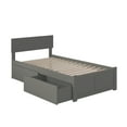 thumbnail image 1 of Orlando Platform Bed with Flat Panel Foot Board and 2 Urban Bed Drawers, Multiple Colors, Multiple Sizes, 1 of 8